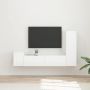 TV spintelių komplektas 4 pcs Aukštai blizganti balta