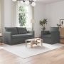 Sofa 2 pcs Tamsiai pilka 196 x 82 x 85 cm audinys
