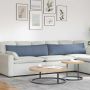Sofa Pagalvės 2 pcs Mėlyna 145 x 40 cm Kordūrinis audinys