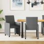 Valgomojo Kėdės su Ratukais 2 pcs Tamsiai pilka 57 x 66 x 94 cm