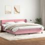 Box Spring Lova su čiužiniais Rožinis 180x210 cm Velvet