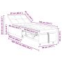 Sofa lova Juoda 194 x 67 x 82 cm Aksomas