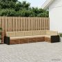Lauko sofos komplektas 6 pcs Natūralus ir bežinis