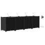 Sodo vazonas 4 pcs Juoda 160 x 40 x 53 cm Plienas
