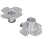 Įpjovinė T-veržlė 2 pcs Sidabro M6 mm Plienas