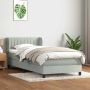 Box Spring Lova su čiužiniu Šviesiai pilka 90x210 cm Velvet