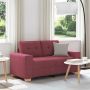Dvivietė sofa, vyno raudonumo, 160x77x82 cm, audinys