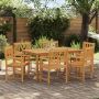 Lauko suolas 6 pcs Natūrali 56 x 55,5 x 90 cm