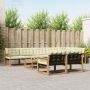 Lauko sofos komplektas 9 pcs Balta ir kreminė 79 x 79 x 37 cm