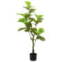 Dirbtinis fikusas, žalios spalvos, 125cm, 30 lapai