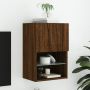 TV spintelė su LED lemputėmis, ruda ąžuolo, 40,5x30x60cm