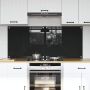 Virtuvės užpakalinė plokštė 2 pcs Juoda 70 x 60 cm