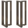 Konsolinio staliuko kojelės, T formos, 2 vnt., juodos, 38x25x(72-73) cm, plienas