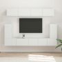 TV spintelių komplektas 5 pcs Balta Apdirbta mediena