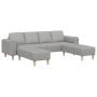 Svetainės sofa 3 pcs Debesų pilka Poliesteris