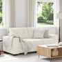Dvivietė sofa, kreminės spalvos, 180x77x82 cm, aksominė