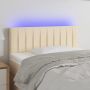 Galvūgalis su LED, kreminės spalvos, 90x5x78/88cm, audinys