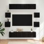 TV spintelių komplektas 8 pcs 80 x 30 x 30 cm Juodojo ąžuolo