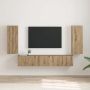TV sieninė spintelė 2 pcs Meistrų ąžuolas 30 x 31 x 80 cm