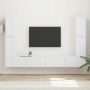 TV spintelių komplektas 8 pcs Balta Apdirbta mediena