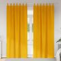 Užtemdymo užuolaidos 2 pcs Garučių geltona 140 x 260 cm Aksomas