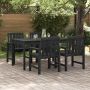 Sodo Kėdė 4 pcs Juoda 65.5 x 59 x 88 cm Polietilenas