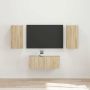 TV spintelių komplektas 6 pcs Sonoma ąžuolas Apdirbta mediena