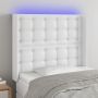 Galvūgalis su LED, baltos spalvos, 103x16x118/128 cm