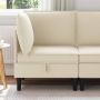Kampinė Sofa su Saugykla Kreminė Aksomas