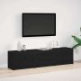 TV spinta su LED su stalčių Juodas ąžuolas 162 x 34 x 40 cm