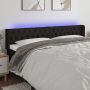 Galvūgalis su LED, juodos spalvos, 203x16x78/88cm, audinys