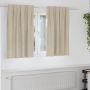 Užtemdymo užuolaidos 2 pcs Kreminė 140 x 140 cm Aksomas