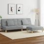 Dvivietė sofa-lova su pakoja, šviesiai pilkos spalvos, audinys