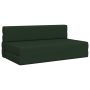 Sulankstomas Sofas-Lova Tamsiai žalia 203 x 152 x 15 cm audinys
