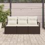 Sofos komplektas 3 pcs Ruda poliratanas