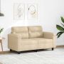 Dvivietė sofa, kreminės spalvos, 120cm, mikropluošto audinys