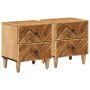 Naktinis staliukas su stalčių 2 pcs Ruda 40 x 33,5 x 46 cm