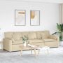 Modulinė sofa su pagalvėlėmis, kreminės spalvos
