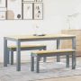 Valgomojo komplektas Panama, 3 dalių, pilka pušies masyvas