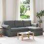 Sofa Tamsiai pilka 215 x 138 x 80 cm audinys