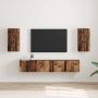 TV sieninė spintelė 2 pcs Senovinis medis 30 x 31 x 60 cm