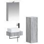 Vonios spintos komplektas 4 pcs Pilka Sonoma 50 x 14,5 x 70 cm
