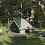 Teepee palapinė su stogu Žalia ir balta 490 x 410 x 210 cm