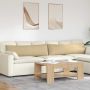 Sofa Pagalvės 2 pcs Pilkai žalia 145 x 40 cm Kordūrinis audinys