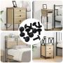 Vamzdiniai varžtai 8182 pcs Juoda M4 x 10 mm Geležis