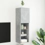 TV spintelė su LED lemputėmis, betono pilka, 30,5x30x102cm