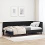 Kampinė lovos konstrukcija Juoda 90 cm x 200 cm Aksomas