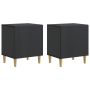 Šalia lovos spintelė 2 pcs Juoda 43 x 34,5 x 50 cm