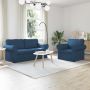 Sofa 2 pcs Mėlyna 175 x 82 x 80 cm audinys