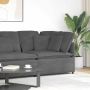 Modulinė kampinė sofa su pagalvėlėmis, tamsiai pilka, 100 cm